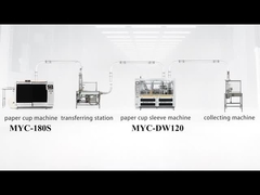 180S Kağıt bardak makinesi + DW120 bardak kapağı makinesi